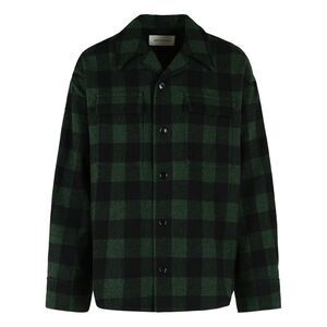 Ami Paris Red Check Wool Overshirt Men